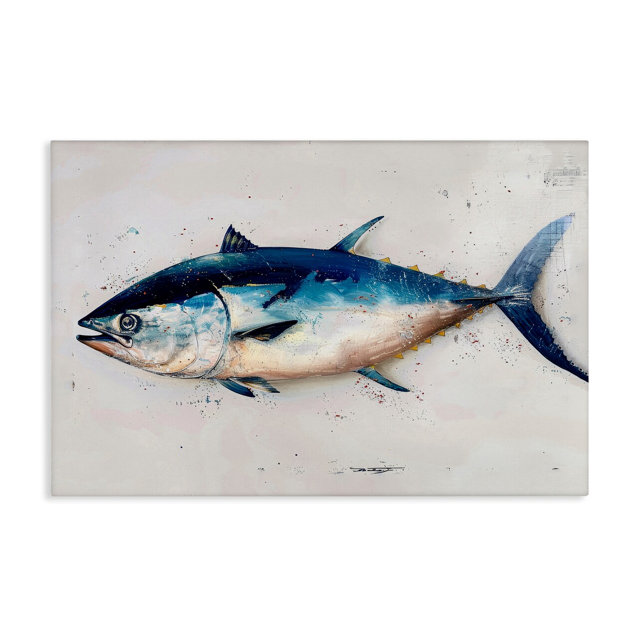 Stupell Industries Tuna Fish Sea Life Canvas Wall Art Design by Petal Prints Design